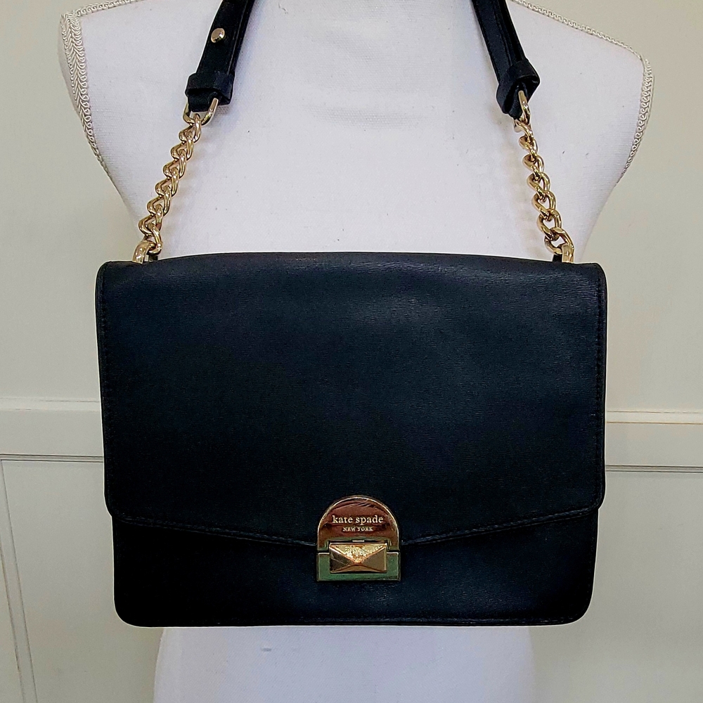 Kate Spade Black and Gold Crossbody Bag